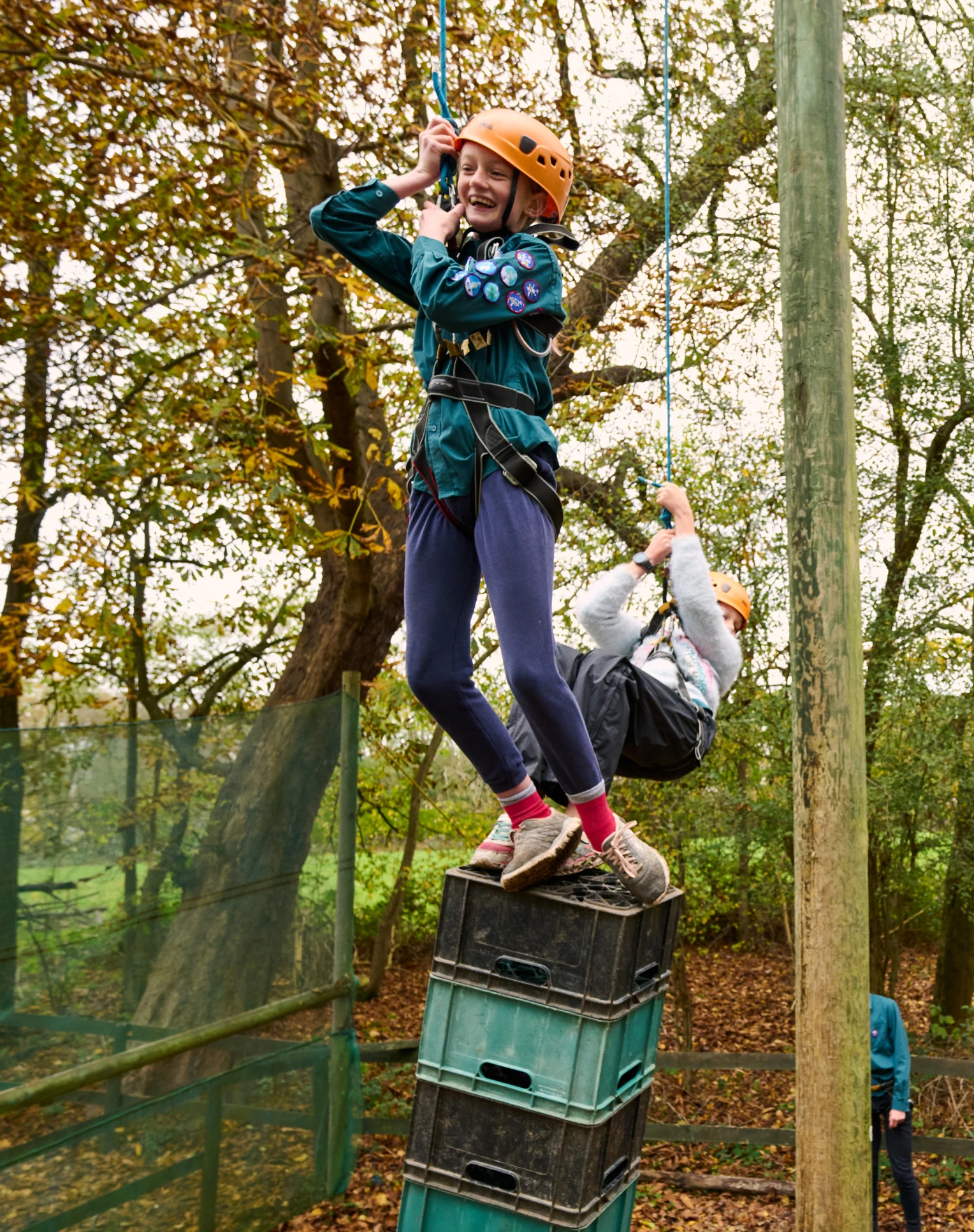 A young Scout enjoying an outdoor activity